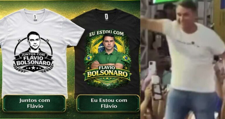 Você já tem a nova camiseta em apoio a Flávio Bolsonaro? Não perca essa oportunidade!