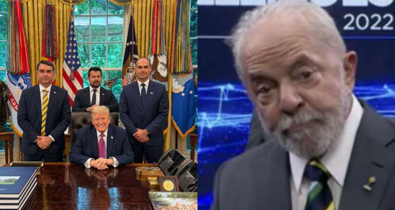 No encontro com Flávio, Trump perguntou sobre Lula e não gostou muito da resposta