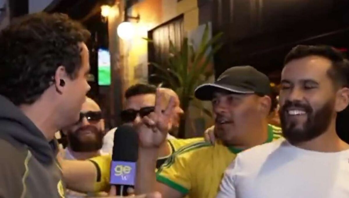 Ao vivo em canal da Globo, homem surpreende repórter com previsão sobre copa e eleição (veja o vídeo)