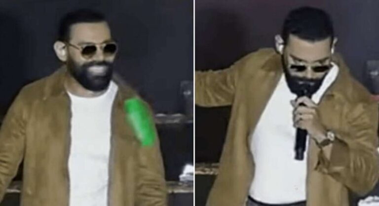Cantor famoso interrompe show após ser atingido por objeto arremessado da plateia (veja o vídeo)
