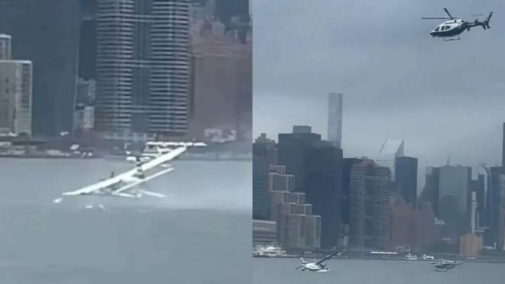 Avião tenta fazer pouso de emergência e acaba capotando (veja o vídeo)