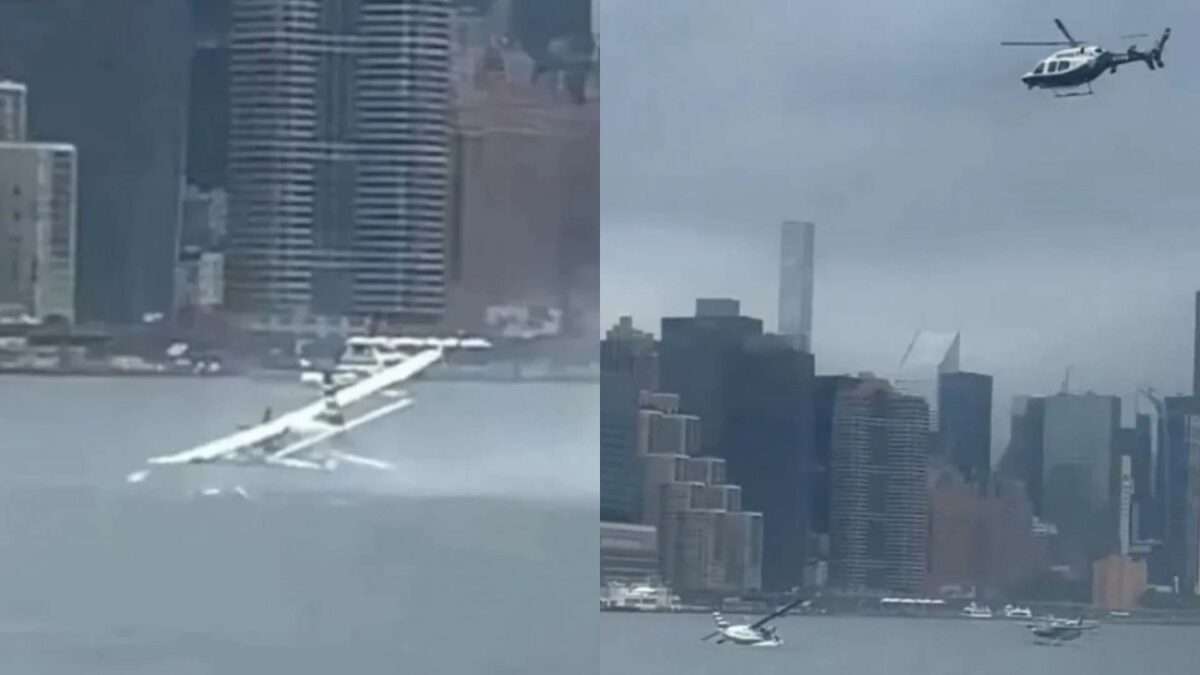 Avião tenta fazer pouso de emergência e acaba capotando (veja o vídeo)
