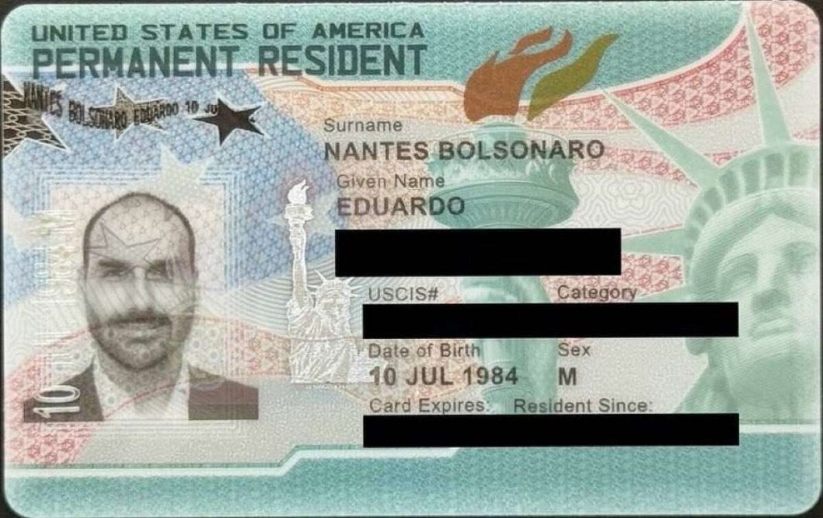 Motivo por trás do green card de Eduardo Bolsonaro é um tapa na cara da esquerda